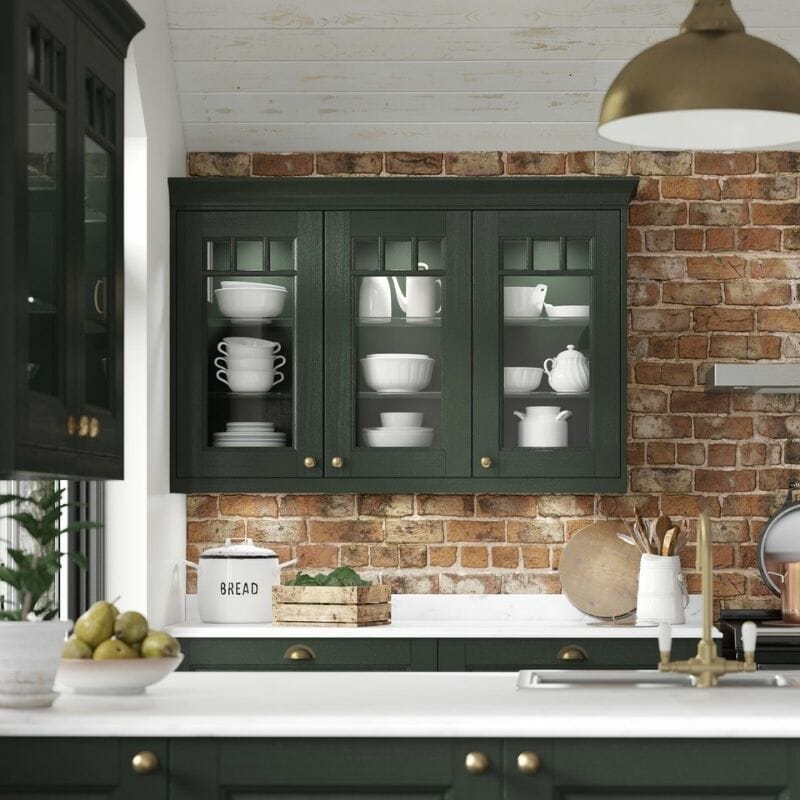 Dark Green Wooden Kitchen Cabinet Dark Green Wooden Kitchen Cabinet