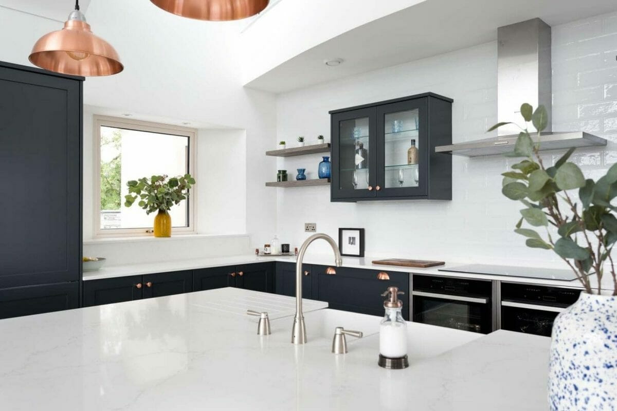 Kitchen Features That Enhance Your Lifestyle & Add Value To Your Property Navy and copper kitchen